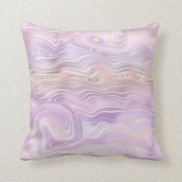 Lavender Lila Marble Strata Kudde