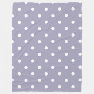 Lavender Lila med Polka dots Fleecefilt