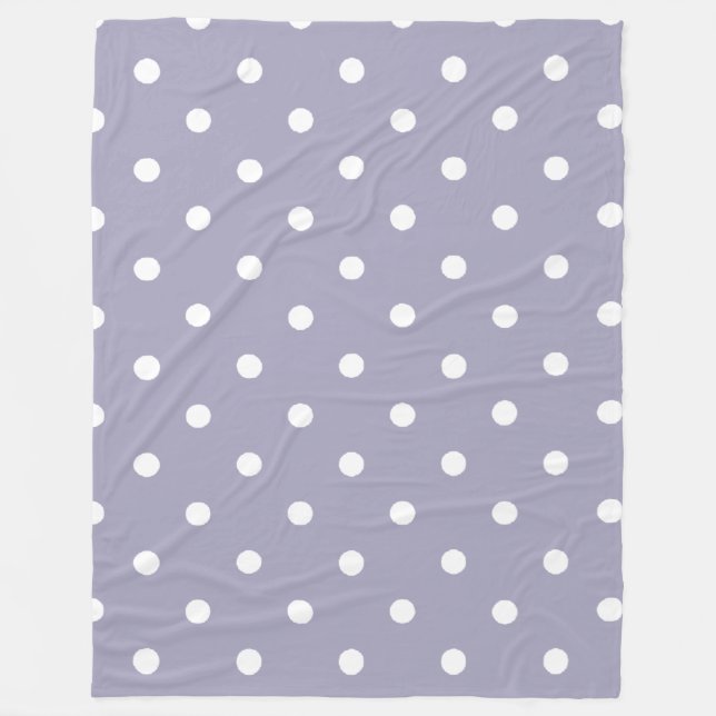 Lavender Lila med Polka dots Fleecefilt (Framsidan)