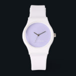 Lavender Lila Modern Script Girly Monogram Namn Armbandsur<br><div class="desc">Lavender Lila och White Simple Script Monogram Namn Watch. Det gör perfekt studenten,  födelsedag,  bröllop,  möhippa,  årsdag,  babydusch eller bachelorette-fest till någon som glam lyx och chic stilar.</div>
