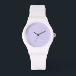 Lavender Lila Modern Script Girly Monogram Namn Armbandsur<br><div class="desc">Lavender Lila och White Simple Script Monogram Namn Watch. Det gör perfekt studenten,  födelsedag,  bröllop,  möhippa,  årsdag,  babydusch eller bachelorette-fest till någon som glam lyx och chic stilar.</div>