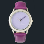 Lavender Lila Modern Script Girly Monogram Namn Armbandsur<br><div class="desc">Lavender Lila Simple Script Monogram Namn Watch. Det gör perfekten söt 16-årsjubileum,  bröllop,  möhippa,  årsdag,  babydusch eller bachelorette-fest för någon som glam lyxen och chic stilar i kärlek.</div>