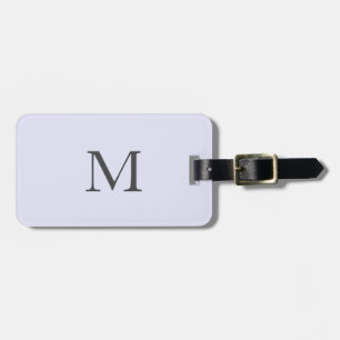 Lavender Lila Monogram Initial Namn Modern Gift Bagagebricka