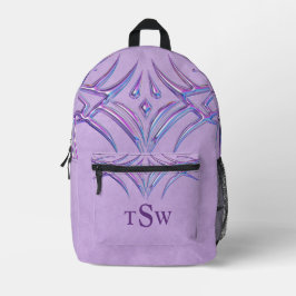 Lavender Lila Monogram - utskrifts utskrift - sek