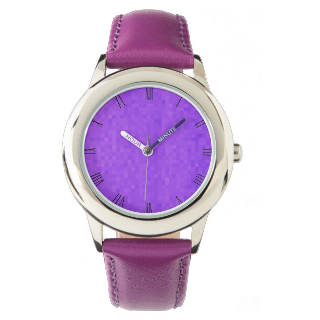 Lavender Lila Mosaic, Kids Wrist Watch Armbandsur (Framsida)