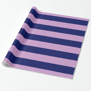 Lavender Lila, Navy Blue XL Rand Mönster V Presentpapper