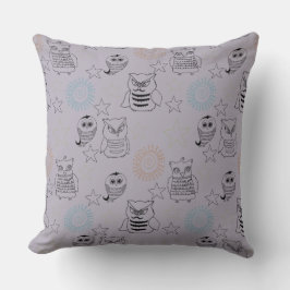Lavender Lila Night Uggla Kudde