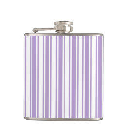 Lavender lila och vit kandy rand fickplunta