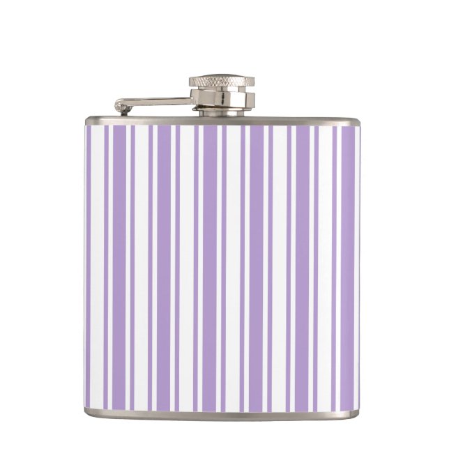 Lavender lila och vit kandy rand fickplunta (Framsidan)