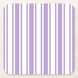 Lavender lila och vit kandy rand underlägg papper kvadrat