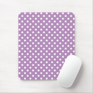Lavender Lila och White Polka dots Mönster Musmatta