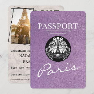 Lavender Lila Paris-pass Spara datum Datumet