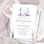 Lavender, Lila, Pastel Blommigt Monogram Bröllop Inbjudningar<br><div class="desc">Höj din speciella dag med den här fantastiska inbjudan till elegant bröllop, med en fantastisk vapensköld med vattenfärg i monogrammet, med delikata blommor i skuggor av lila, lavender, dammig lila, lera, , rosa och gräddande gult. Den vackert utarbetade vapenskölden visar parets initialer, symboliserar deras unika kärlek-historia och ett skamligt band...</div>