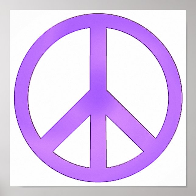 Lavender Lila Peace Symbol Poster (Framsidan)