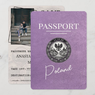 Lavender Lila Poland Passport Spara datum Datumet