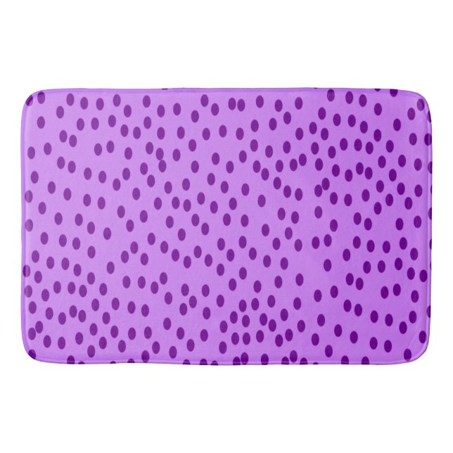Lavender Lila Polka dots Badrumsmatta (Framsidan)