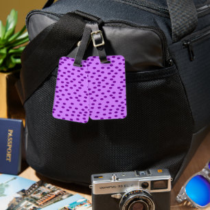 Lavender Lila Polka dots Bagagebricka