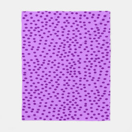 Lavender Lila Polka dots Fleecefilt