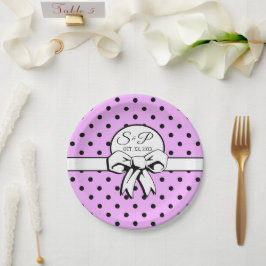 Lavender Lila Polka dots och Bows Personlig
