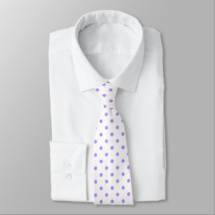 Lavender Lila Polkadots Mönster Slips