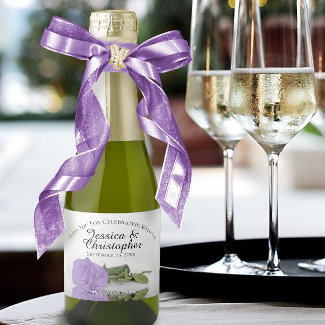 Lavender Lila Ro Classy Bröllop Tack Mini (Skapare uppladdad)
