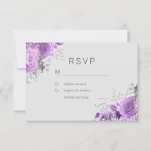 Lavender Lila & Silver Blommigt Elegant bröllop