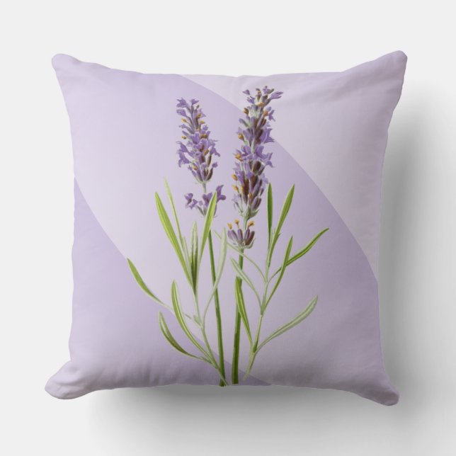 Lavender Lila Soft och Elegant Kudde (Framsida)