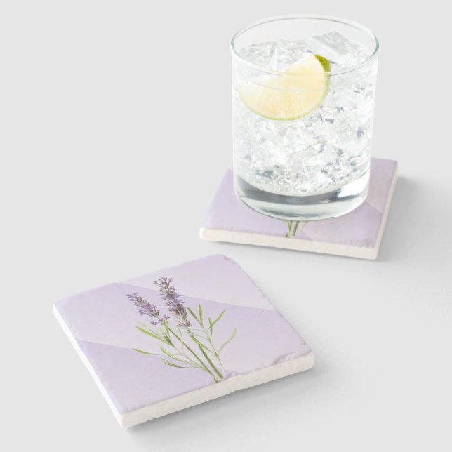 Lavender Lila Soft och Elegant Stenunderlägg (Sidan)