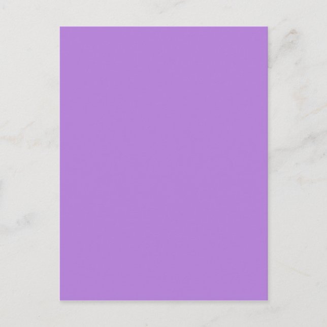 Lavender Lila Solid Färg Vykort (Framsida)