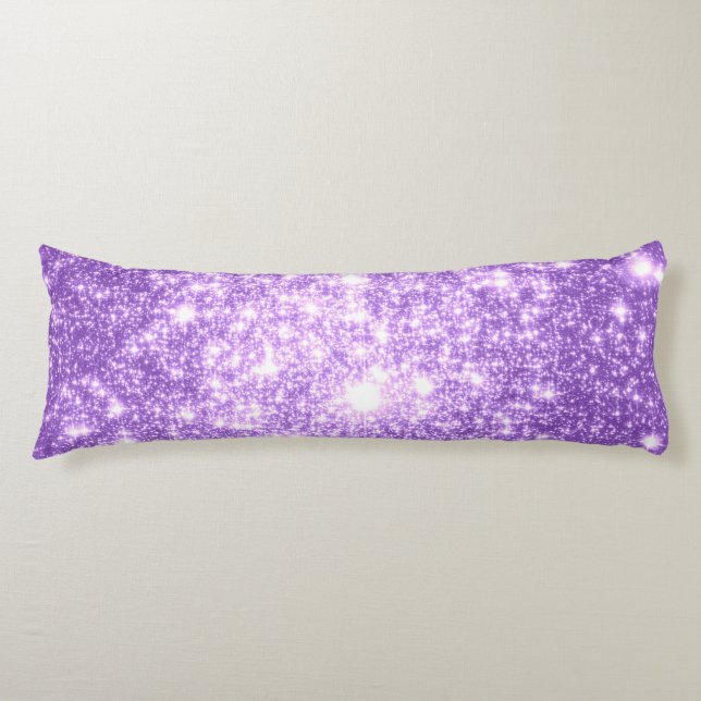 Lavender Lila Stars Body Pillow Kroppskudde (Framsidan)