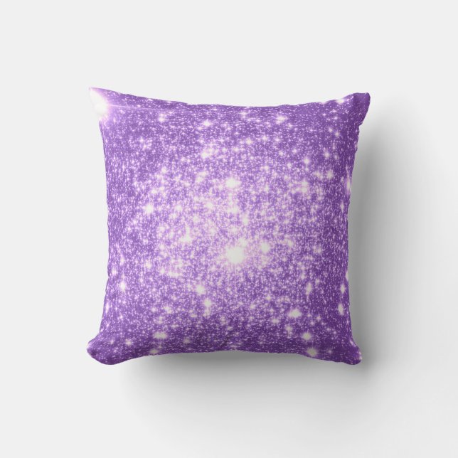 Lavender Lila Stars Pillow Kudde (Framsida)
