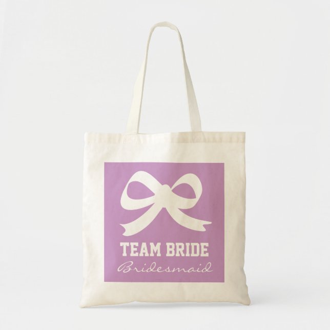 Lavender lila Team bride bridesmaid bow knut Tygkasse (Framsidan)