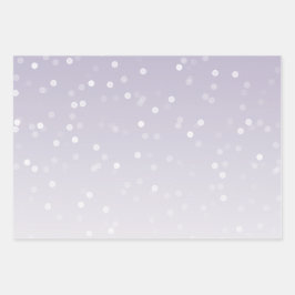 Lavender Lila White Bokeh Confetti