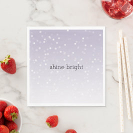 Lavender Lila White Bokeh Confetti Pappersservett