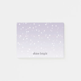 Lavender Lila White Bokeh Confetti Post-it Block
