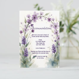 Lavender Lilac Floral Arch Accommodation Tilläggskort