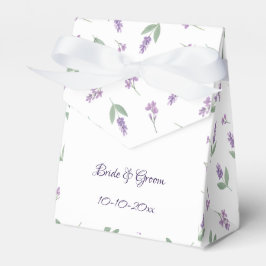 Lavender Lilac Floral Arch Wedding Favor Boxes Presentaskar