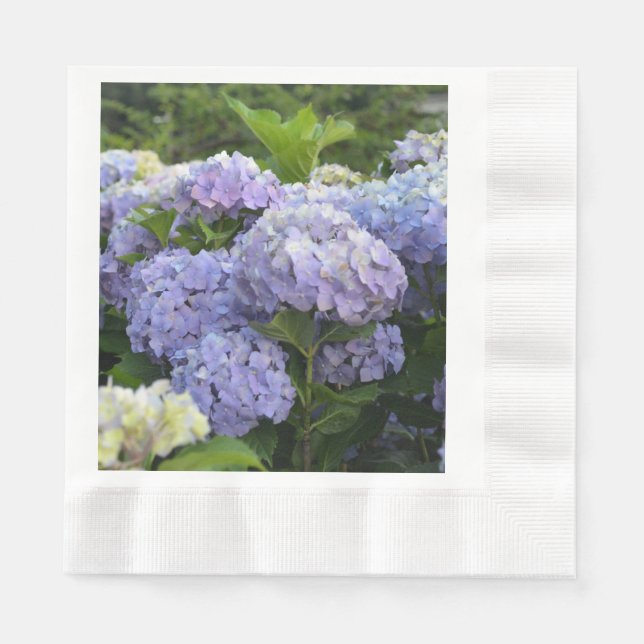 Lavender & Lilac Hortensia Hydrangea Flowers Pappersservett (Framsidan)