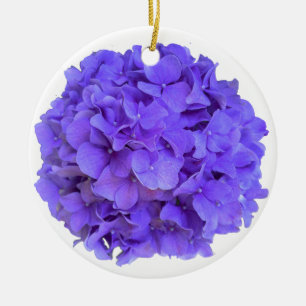 Lavender lilac lila Hydrangeas lila blommor Julgransprydnad Keramik