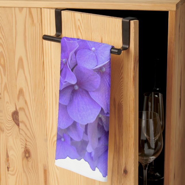 Lavender lilac lila Hydrangeas lila blommor Kökshandduk (Thirds Fold)