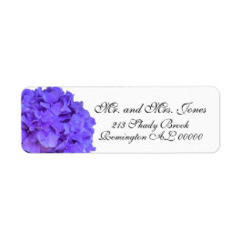 Lavender lilac lila Hydrangeas Returadress Etikett