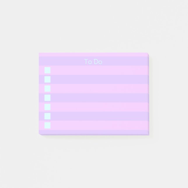 Lavender Lilac Stripe att göra Post-it Block (Framsida)