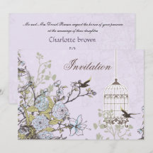 Lavender Lilac vintage Birdcage (bröllop)