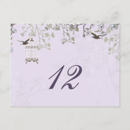 Lavender Lilac vintage Birdcage (bröllop) Vykort