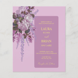 Lavender, Lilacs, Ro, inbjudan till budgetbröllop