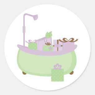 Lavender & Lime Tub Stickers Runt Klistermärke
