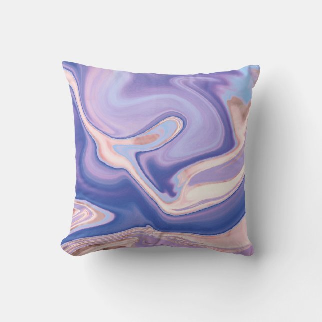 Lavender Liquid Marble Dekorativ kudde (Framsida)