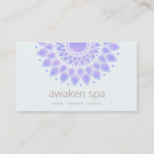 Lavender Lotus Flower Natural Spa och Beauty Visitkort