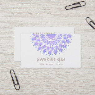 Lavender Lotus Flower Natural Spa och Beauty Visitkort
