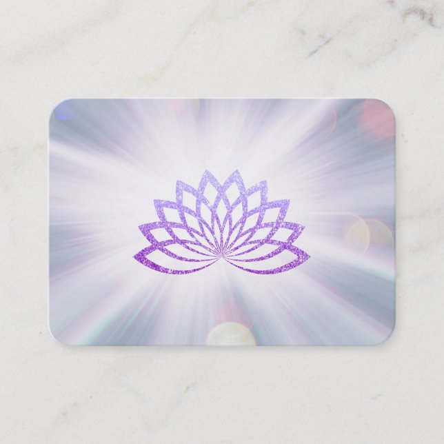 *~* Lavender Lotus Rays Reiki Healing Energy Visitkort (Framsida)